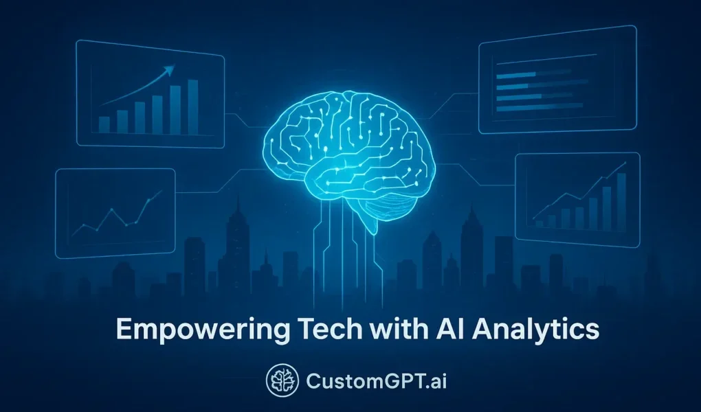 CustomGPT.ai, AI analytics, business intelligence, tech automation, AI efficiency, data dashboard, global innovation, AI for business 2025