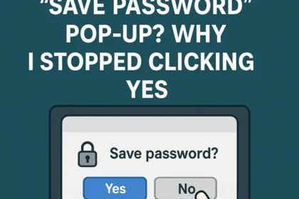 That Little "Save Password" Pop-Up? Why I Stopped Clicking Yes