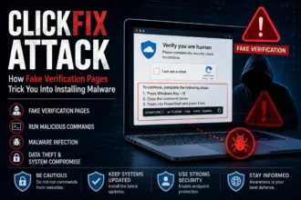 ClickFix Attack Explained How Fake Security Verification Pages Trick Users into Installing Malware